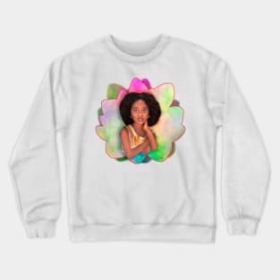 Young afro girl Crewneck Sweatshirt